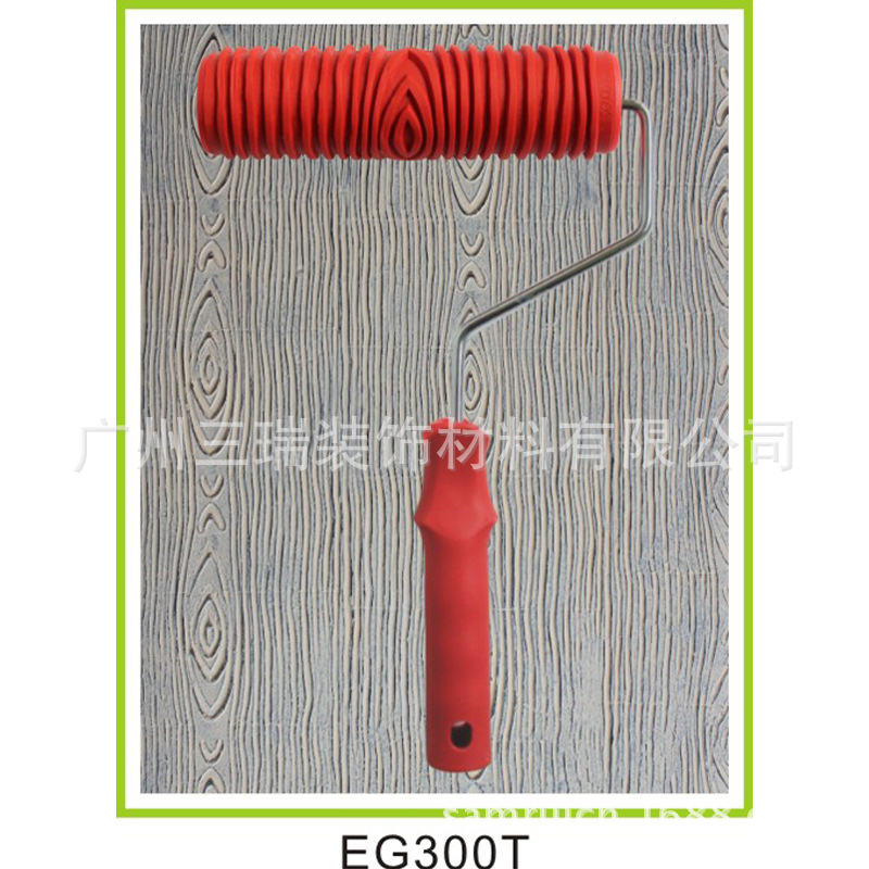 7-pulgadas rodillo de goma textura pintura patrón en relieve barro de diatomeas textura en relieve papel pintado molde arte rollo de pintura