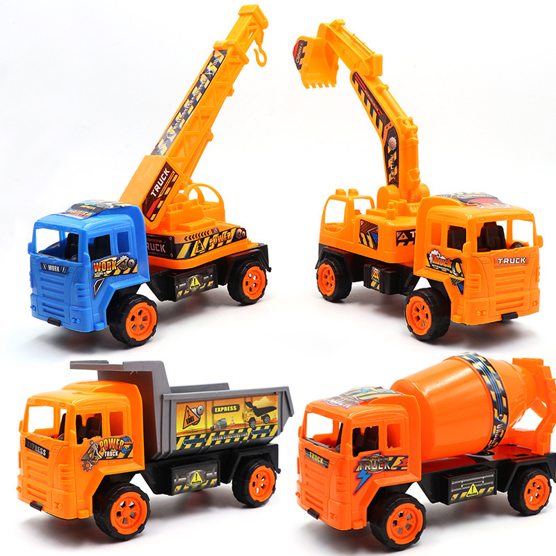 Children's Toy Inertia Engineering Vehicle Oversized Dump Truck Transport Truck Mixer Truck Forklift Beach Car Model