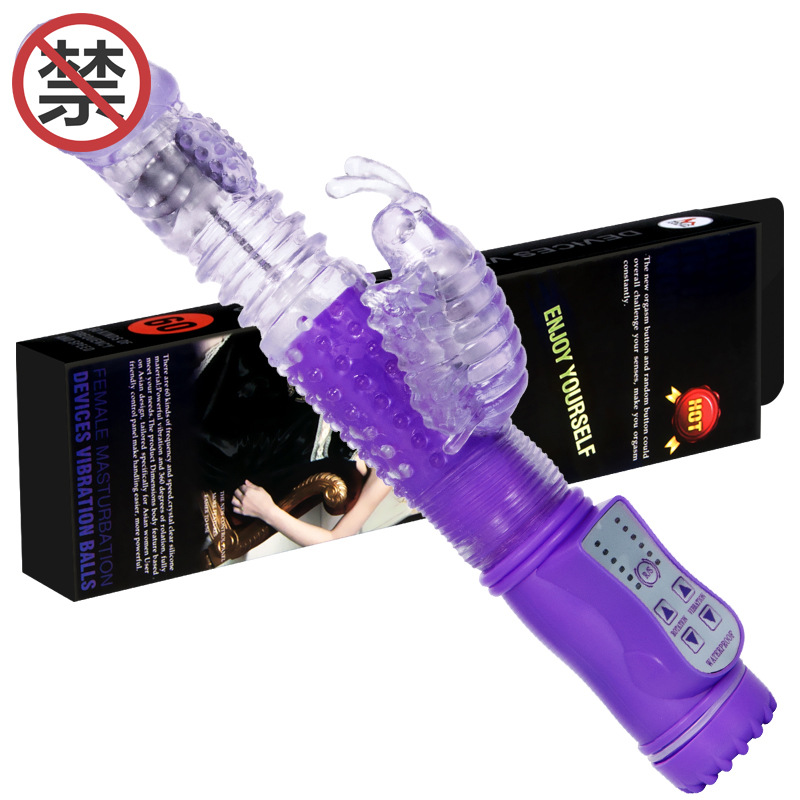 Fanala masturbación femenina juguetes sexuales retráctil rebordear palo masaje vibrador AV palo abeja mariposa