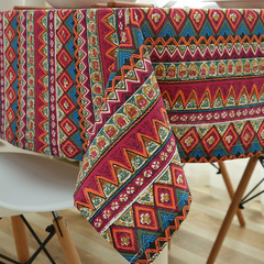 Bohemian-style cotton linen tablecloth for homestay hotel shopping decoration camping tea table dining table mat tablecloth