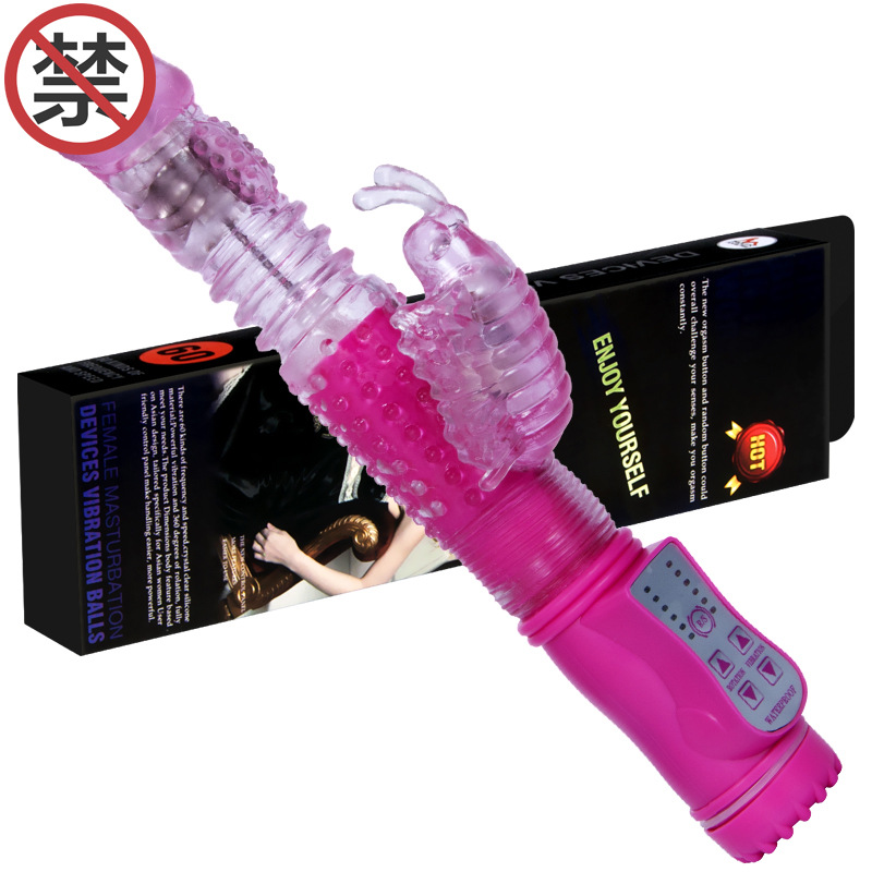 Fanala masturbación femenina juguetes sexuales retráctil rebordear palo masaje vibrador AV palo abeja mariposa