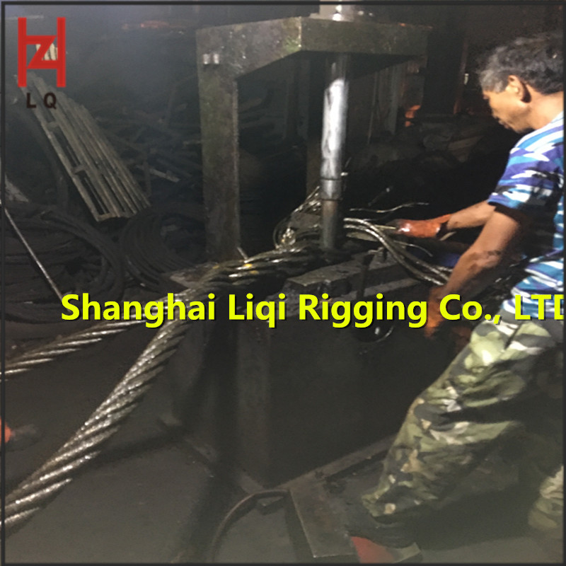 港口码头起吊专用钢丝绳 手工穿头钢丝绳索具  光面钢丝绳吊具