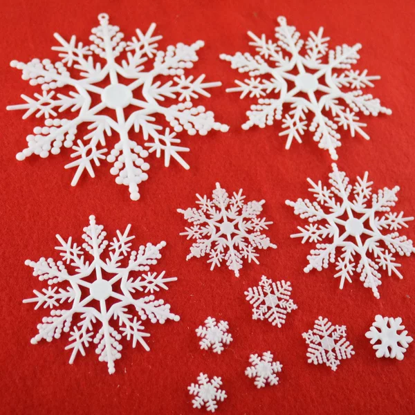 Cross-Border White Snowflake Christmas Tree Pendant 12 Petals Plastic Snowflake Decorative Accessories Accessories DIY Pendant 2-
