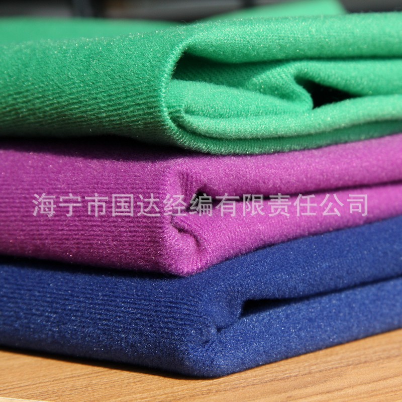 厂家直销 粘扣布拉毛绒 经编单面拉绒布