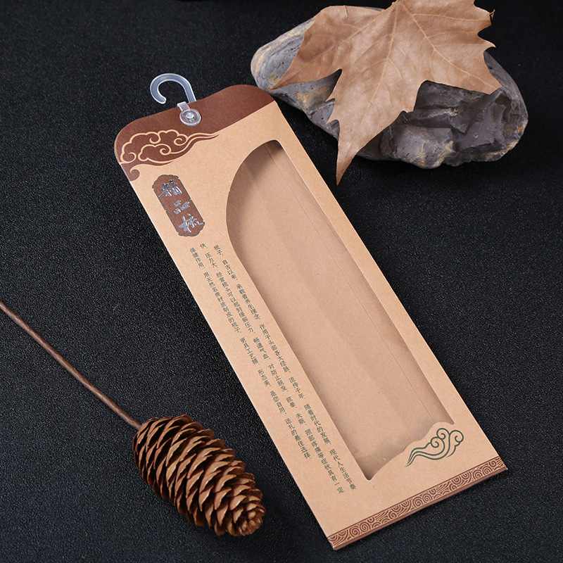 Factory wholesale comb packaging comb packaging bag packaging box Kraft paper gift bag wooden comb horn comb packaging bag