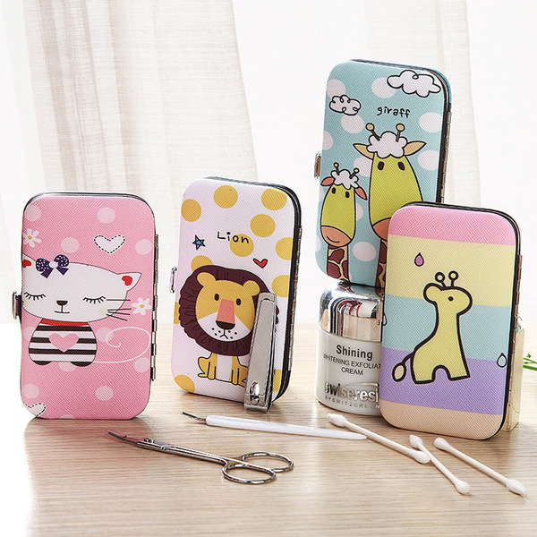 cartoon manicure tools set stainless steel for nails for home use