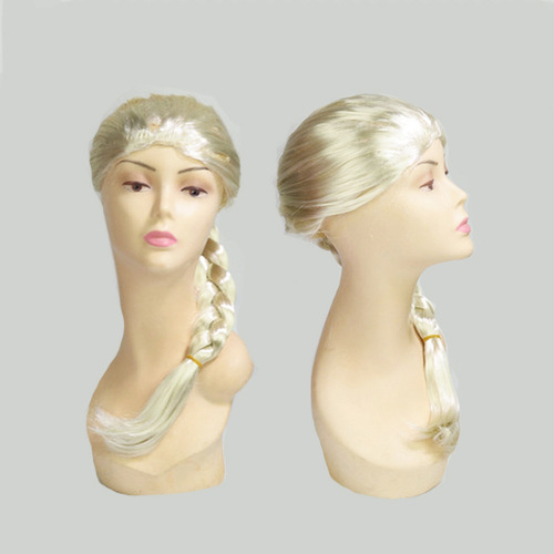 Frozen Elsa Anna Elsa Princess cos wig anime style children's braids dance performance head