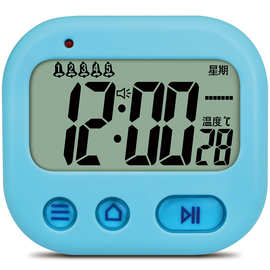 震动闹钟 跨境创意小闹钟学生儿童多功能倒计时器LCD无声振动闹钟