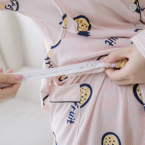 Manufacturer wholesale autumn combed cotton thick cardigan pajamas long-sleeved sweet nursing suit shirt maternity confinement clothes