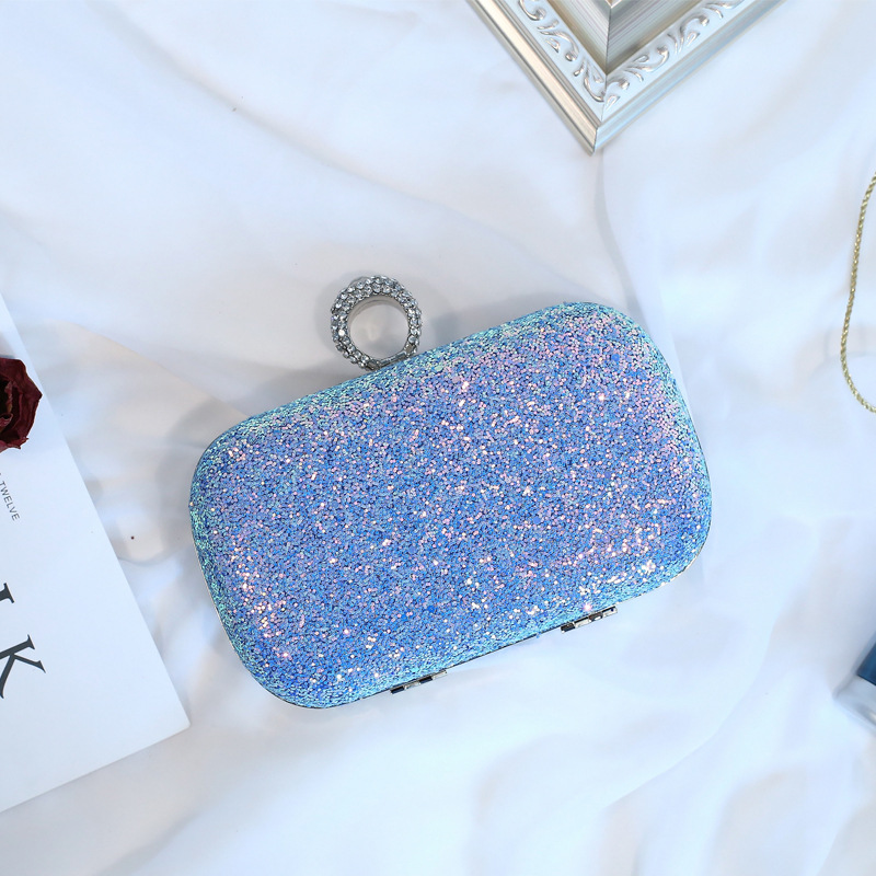 Bolsa de noche de lentejuelas de colores de fábrica famosa bolsa fiesta bolsa de noche con incrustaciones Bolsa De noche suministro transfronterizo entrega de una pieza