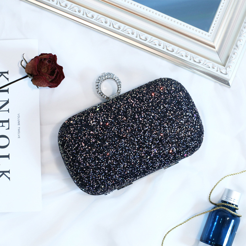Bolsa de noche de lentejuelas de colores de fábrica famosa bolsa fiesta bolsa de noche con incrustaciones Bolsa De noche suministro transfronterizo entrega de una pieza
