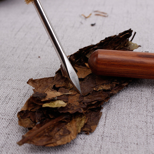 Stainless steel ebony tea needle tea knife Pu'er tea knife black and white tea cone tea set accessories manufacturer wholesale custom logo