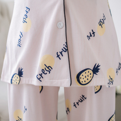 Manufacturer wholesale autumn combed cotton thick cardigan pajamas long-sleeved sweet nursing suit shirt maternity confinement clothes