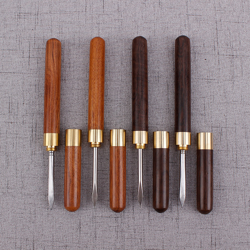 Stainless steel ebony tea needle tea knife Pu'er tea knife black and white tea cone tea set accessories manufacturer wholesale custom logo