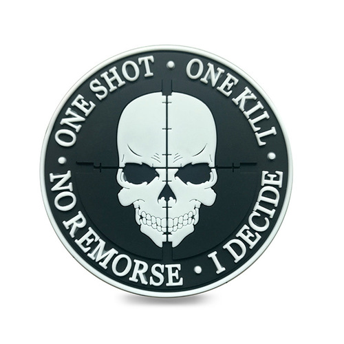 Skull PVC rubber stamp new model one gun one sniper Velcro armband The sniper patch