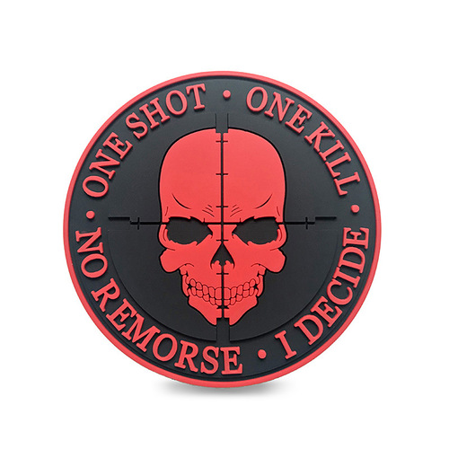 Skull PVC rubber stamp new model one gun one sniper Velcro armband The sniper patch