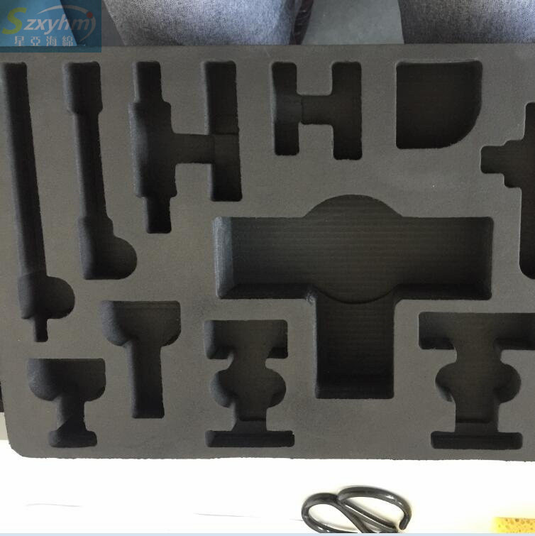 线雕刻EVA硬泡材质包装海绵 物品填充泡棉辅助包材厂家 60度黑色