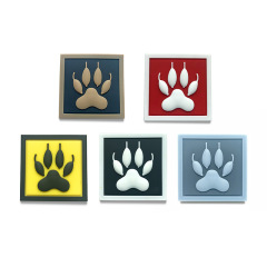 New Square K9 Dog Claw Magic Tape Arm Patch 3D Stereo PVC Badge Outdoor Backpack Sticker