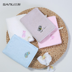 Three Lucky Towels Summer Collection: Pure Cotton Absorbent Embroidered Children's Towels Cute Cartoon Baby Kids Towel Wholesale