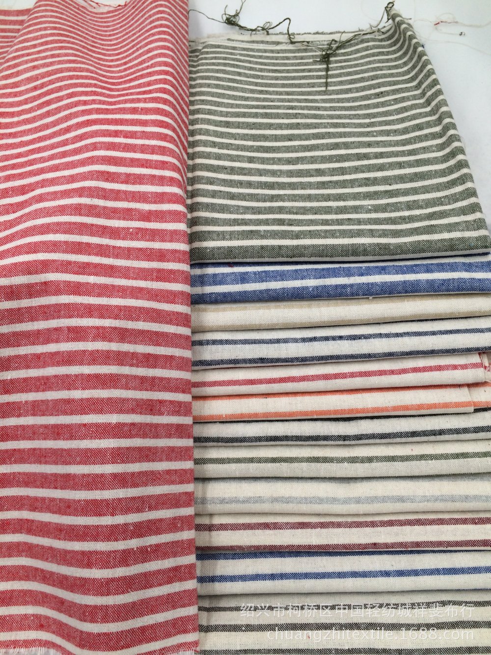 20色涤棉交织布条纹布色织布先染布南通织布厂横条子