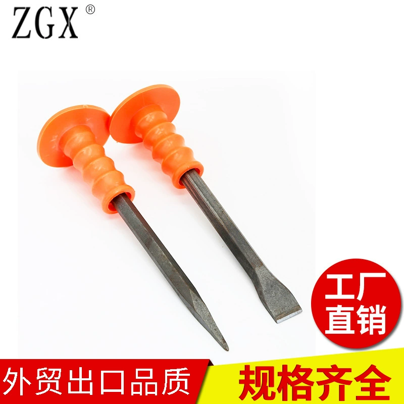 Оптовая продажа, круглая резиновая втулка, оригинальный цветной каменный зубило, ручное зубило, заостренное зубило, зубило ручной работы, плоское заостренное зубило для удаления песка