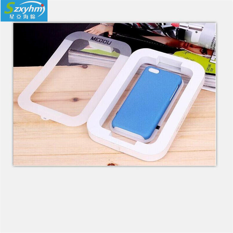 推荐成型EVA保护框海绵缓冲材质长方形海绵 背胶海绵冲孔粘贴盒子