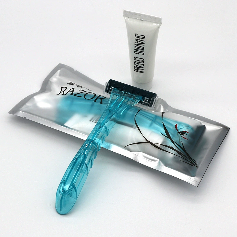 Room disposable razor for hotel, cream, set