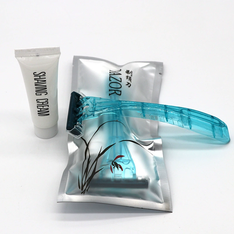 Room disposable razor for hotel, cream, set