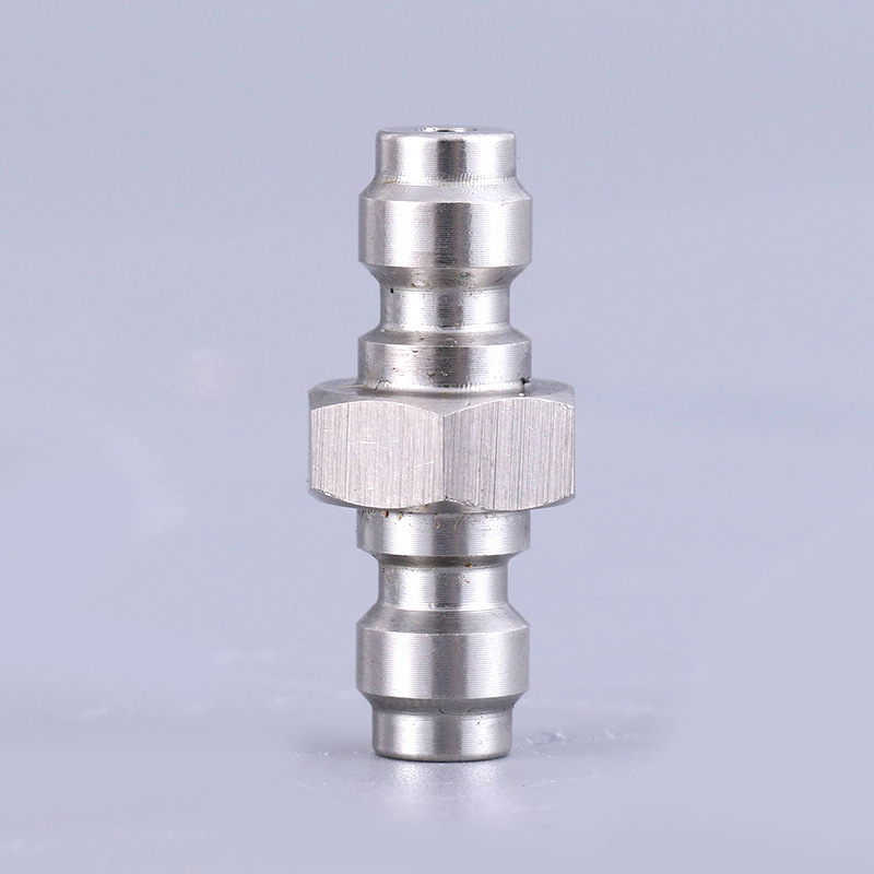 Stainless steel 8mm docking male head double male head diving bottle large turn small connector quick connection male head