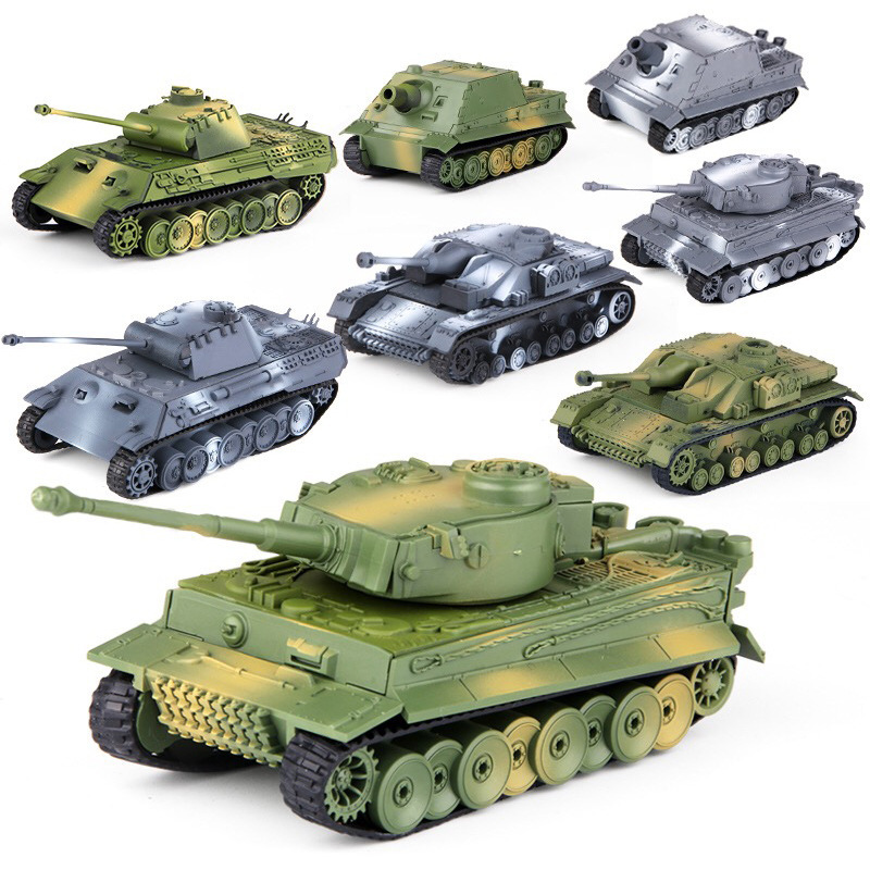 4D Assembled Military Model Toy 1:72 World War Ii Tiger Main Station Tank Panther Military Green Educational Toy