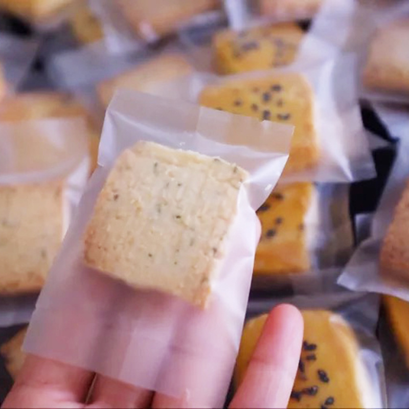 半透明磨砂饼干包装袋曲奇蔓越莓机封平口袋花茶机封袋烘焙专用