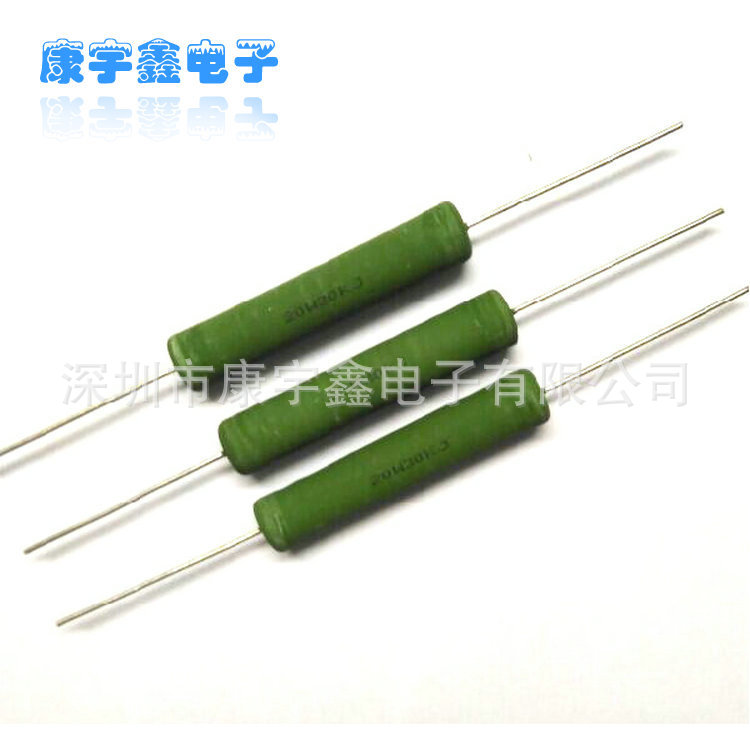 深圳 大功率线绕电阻/绿色漆绕线电阻器RX2110W15W20W5欧