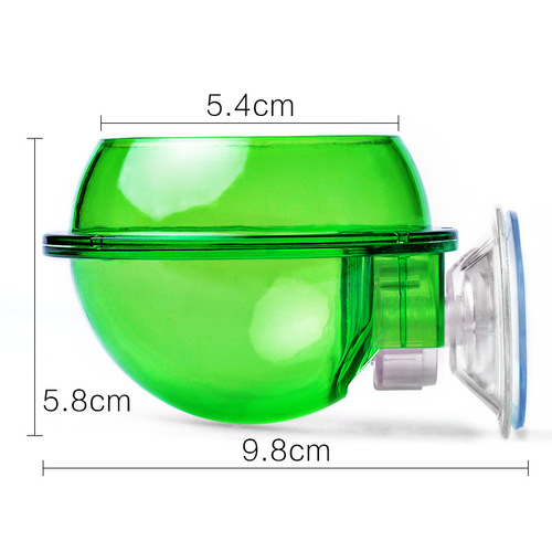 CM arboreal reptile live anti-escape suction cup feeder eyelash chameleon food bowl wall hanging double layer planet ABS
