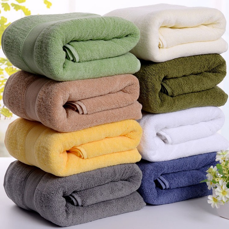High-end cotton adult bath towel wholesale cotton thickened plain broken bath towel 650g