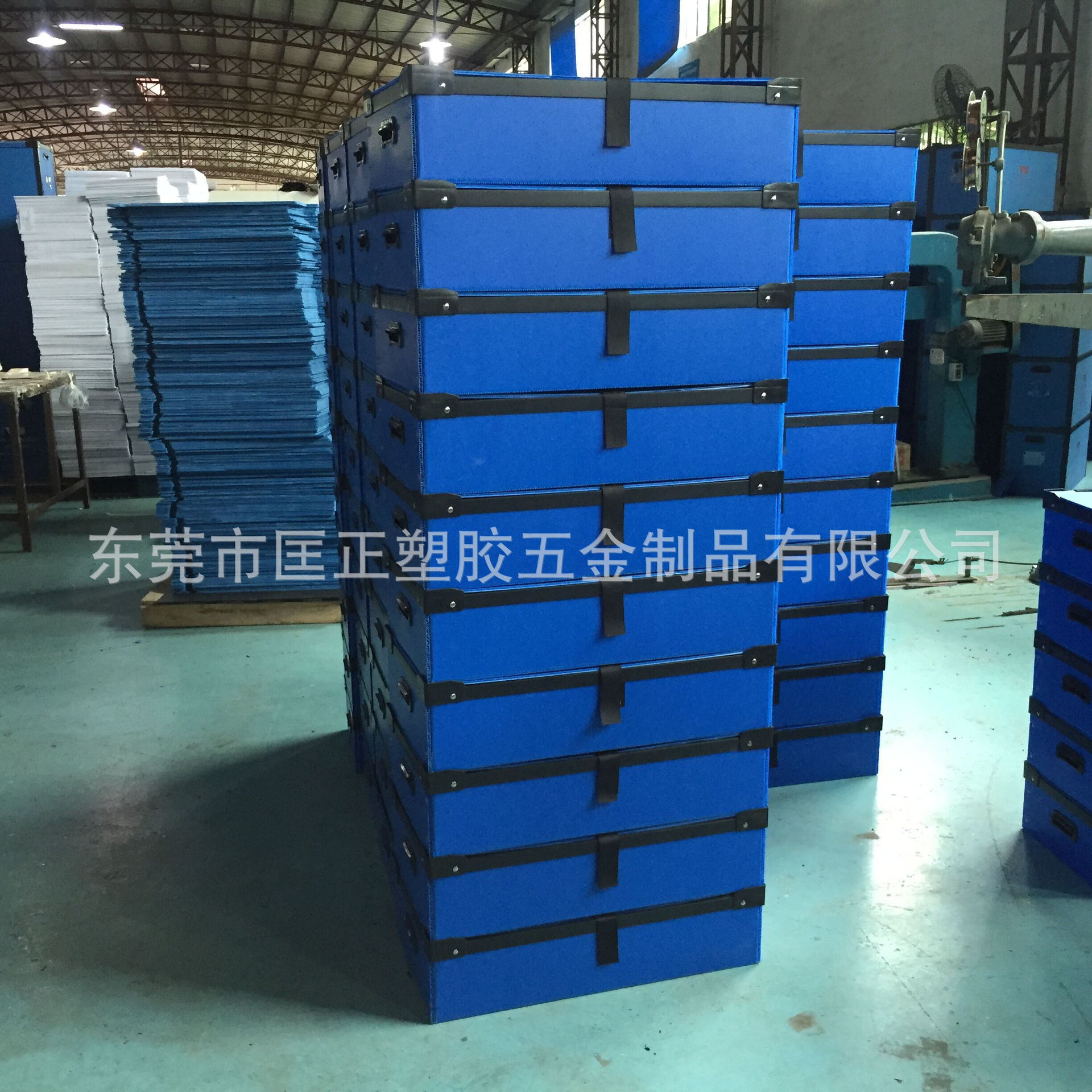 匡正供应PP中空板周转箱 蓝色防静电骨架箱 惠州瓦楞板中空板纸箱