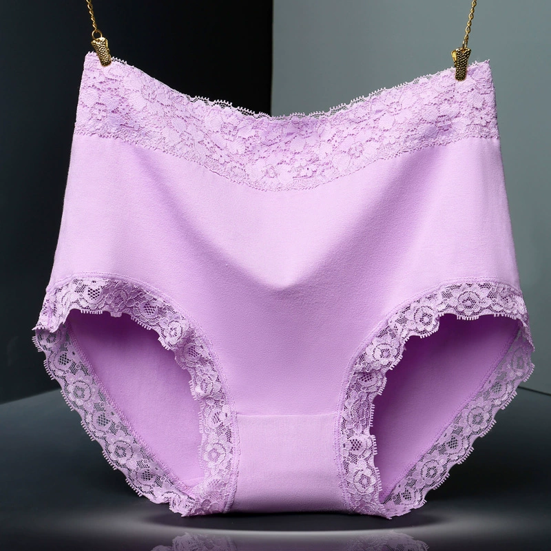 晨美人 Underwear, хлопковые брюки, кружевной sexy комфортный японский поясной ремень, большой размер, высокая талия