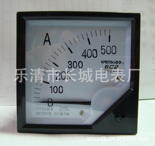 供应长城电表厂 6C2 500A  75mv 直流电流表 指针式