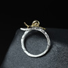 Fashionable ring, snails, accessory, silver 925 sample, simple and elegant design, wholesale