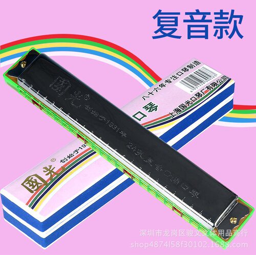 Shanghai 24-hole harmonica Echo Accent C Tuning Beginner Folk Music Instrument Drop Ship