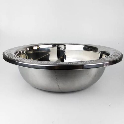 Thickened Chinese round lace hot pot basin clear soup pot mandarin duck with grid pot sub-mother pot induction cooker hot pot pot