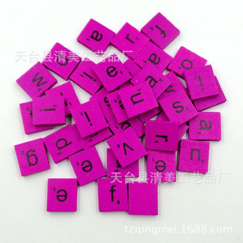 Impresión de letras en inglés estándar en minúsculas, bloques de color, letras en inglés, 100 piezas, un paquete de 18*20mm