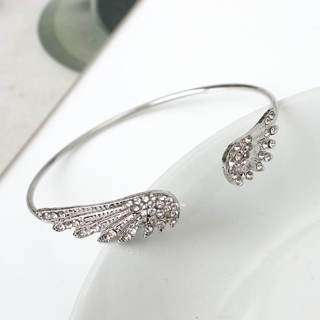 E029 Korean style fashion jewelry angel wings diamond bracelet personalized open flash diamond wings bracelet bracelet