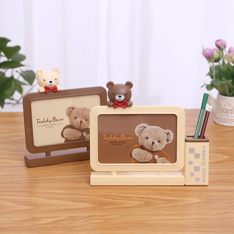 Small wholesale 6 inch pen holder creative kitty photo frame wholesale cute cartoon cute cat photo frame table Small wholesale 6 inch pen holder creative kitty photo frame wholesale cute cartoon cute cat photo frame table