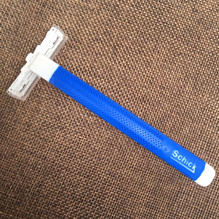 Star Hotel Disposable Razor Schick Blue Rubberized Handle Hotel Manual Razor Special Blade