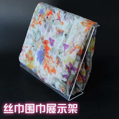 批发亚克力围巾丝巾展示道具有机玻璃展示架L型展示台架子