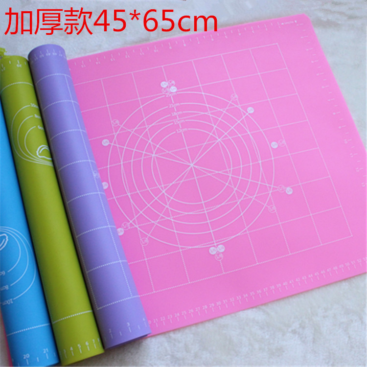 刻度垫 烘焙45*65cmCM加厚硅胶揉面垫 2MM厚度案板擀面防滑硅胶餐