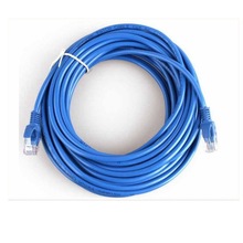 蓝色20米网线 20M成型跳线 机制双绞线 电脑配件批发