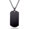 Black necklace stainless steel, metal pendant, accessory, European style