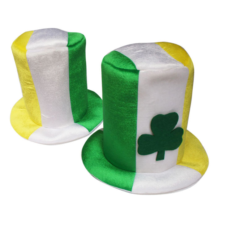 Fiesta irlandesa trébol sombrero nuevo Lucky rendimiento carnaval suministros unisex ventas directas de la fábrica