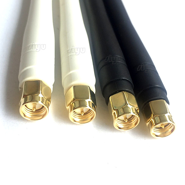 直式3800B白色橡皮套SMA天线11CM 2.4G GSM 433 3G4G 470 315MHZ